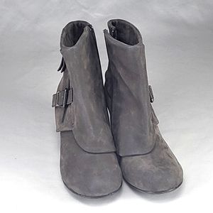 Blowfish Taupe Wedge Short Boots 7 1/2
